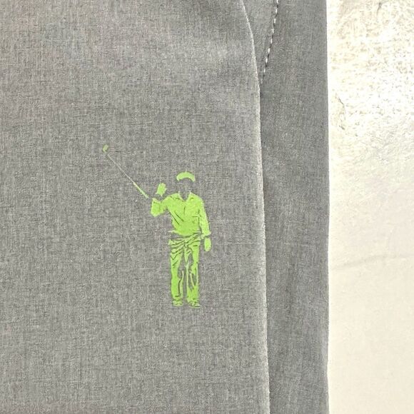 William Murray Mens 3XL Gray Lime Green Trim Golf Windbreaker Hooded Zip Jacket - Picture 10 of 10